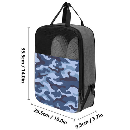 Shoe Travel Bag Blue Camouflage