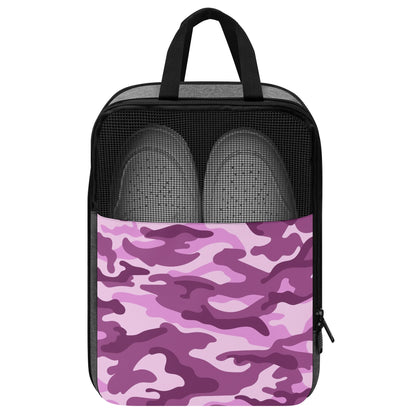 Shoe Travel Bag Purple Camouflage