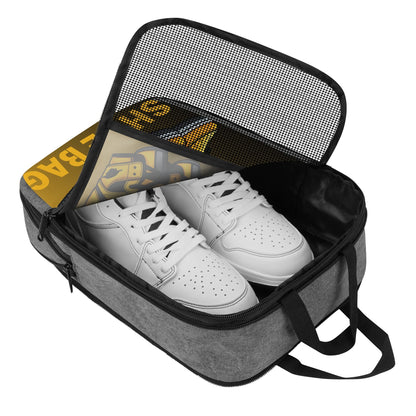 Shoe Travel Bag Black & Yellow Sneakers